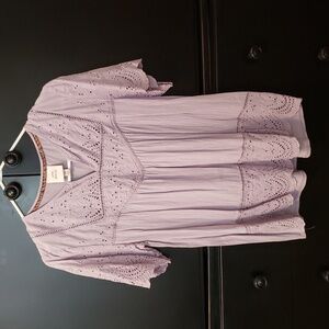 Lavender Eyelet Women's Top